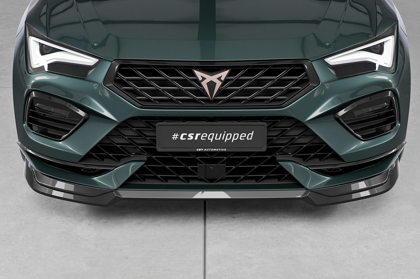 Voorspoiler passend voor Cupra Ateca (Typ 5FP, KH7) Facelift CSR glans zwart