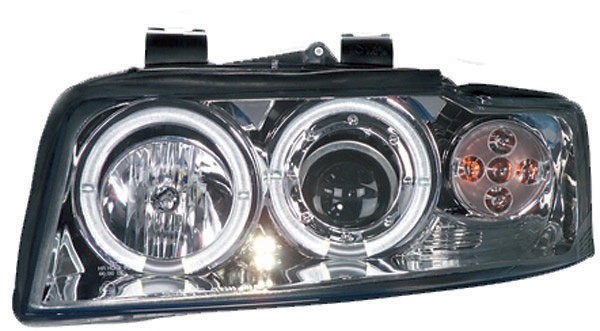 Koplampen passend voor Audi A4 8E 00-04 Angel Eyes Chroom