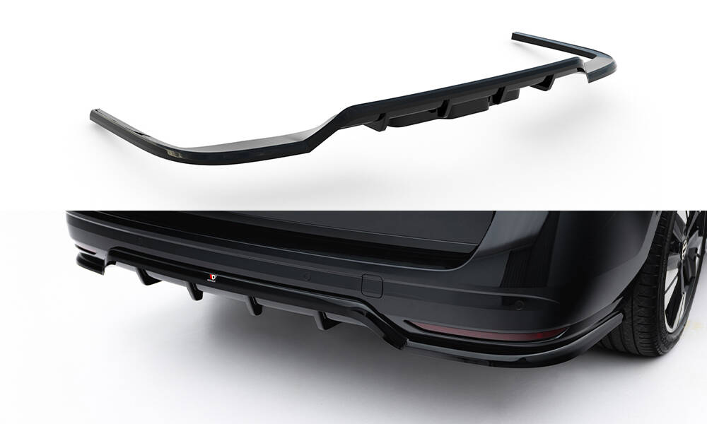 Achter Diffuser passend voor Volkswagen Multivan Long T7 Maxton Glanzend zwart