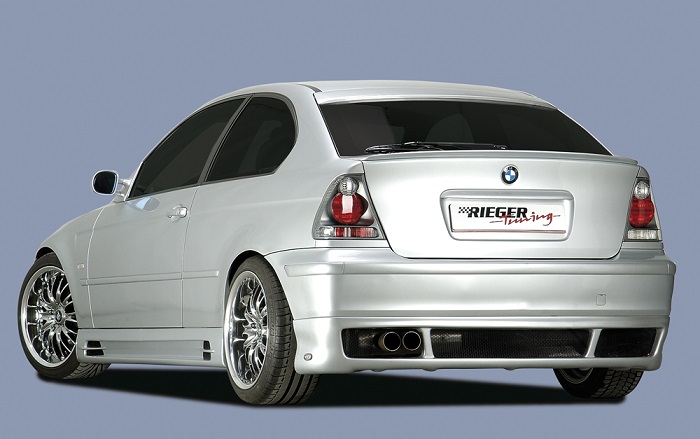 Achterbumper Diffuser passend voor BMW E46 Compact Rieger