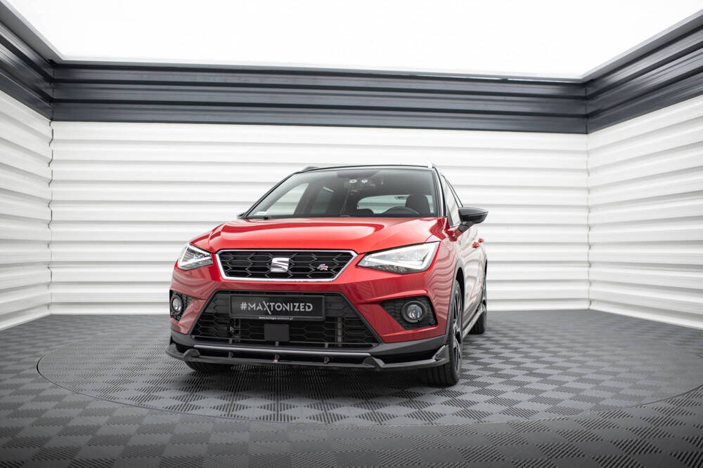 Voorspoiler passend voor Seat Arona FR Maxton Glans Zwart