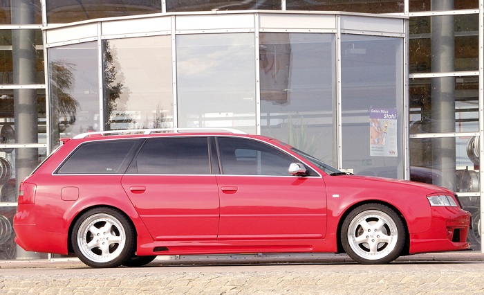 Zijskirts passend voor Audi A6 4B Rieger met uitsnede