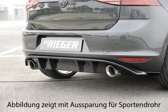 Achterbumper Diffuser Rieger VW Golf VII GTI 3-5 deurs