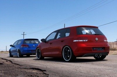 Diffuser passend voor VW Golf 5 R32 Look Voor VW Golf 6 Glans Zwart