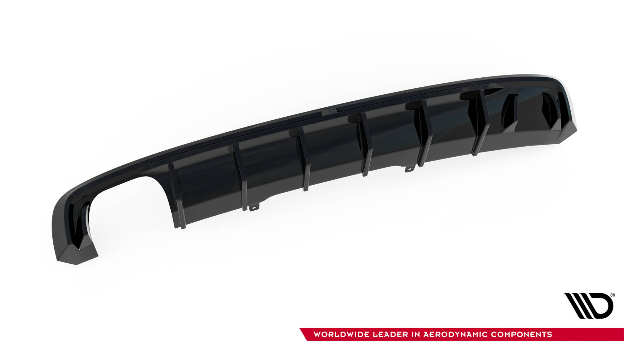 Achter Diffuser passend voor Audi A4 S-line B9 Maxton Glanzend zwart