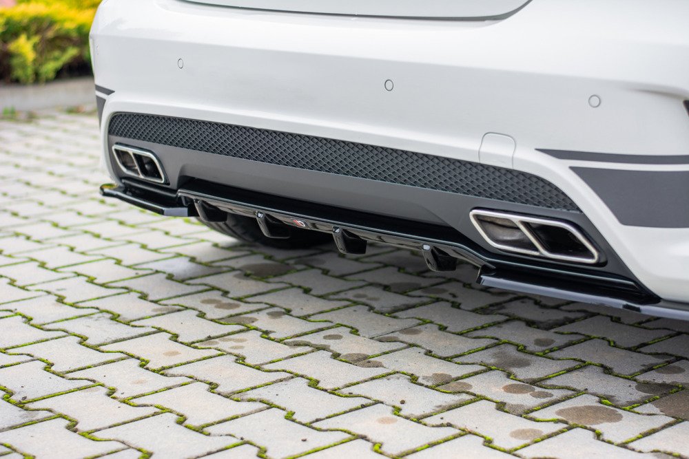 Diffuser Hoeken Mercedes W176 A45 AMG Glans Zwart