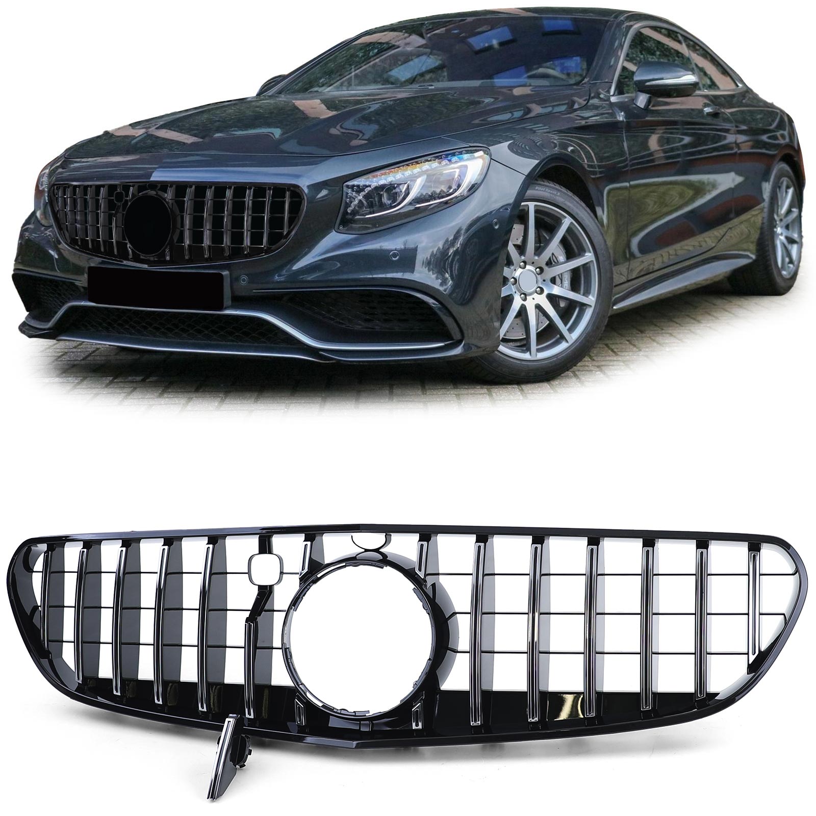Grill passend voor Mercedes S Klasse C217 Coupe 14-20 GT Design Chroom