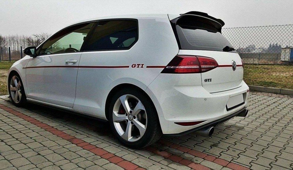 Opzetstuk Spoiler passend voor VW Golf 7 GTI / R Glans Zwart Maxton