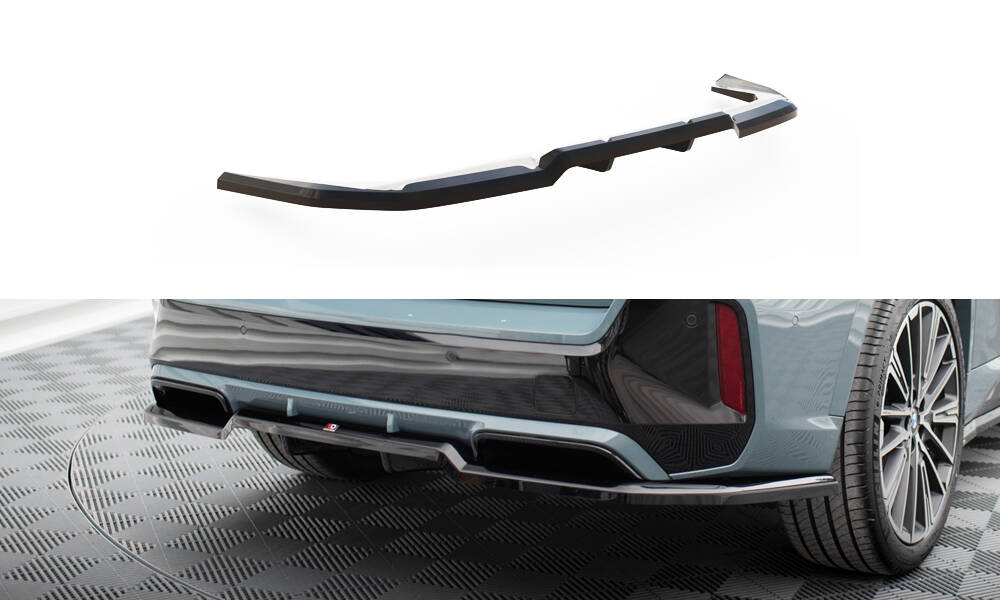 Diffuser passend voor BMW X1 M Pakket U11 Maxton Glans Zwart