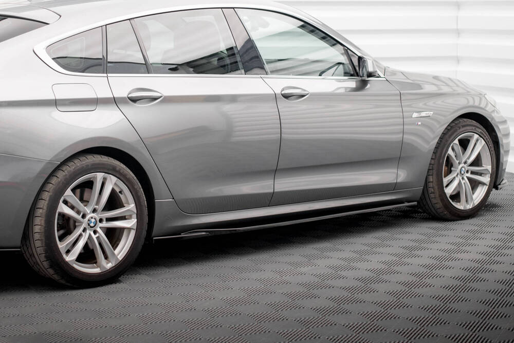 Zijskirts passend voor BMW 5 GT M Pakket F07 Maxton Glans Zwart