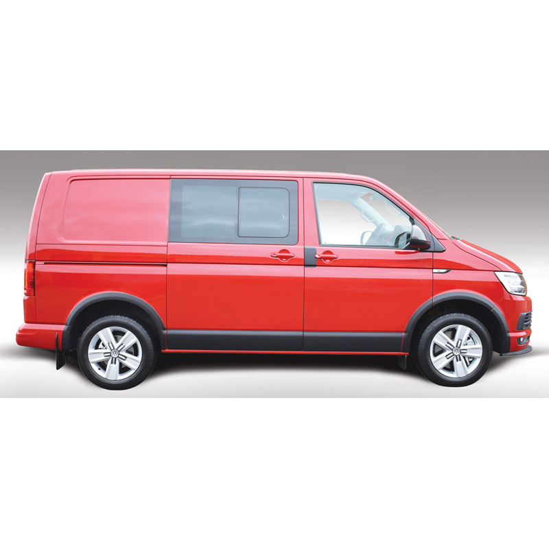 RGM Set Zijpanelen  Volkswagen Transporter T5 2003-2015 & T6 2015- Korte wielbasis & Dubbele schuifdeur - Zwart
