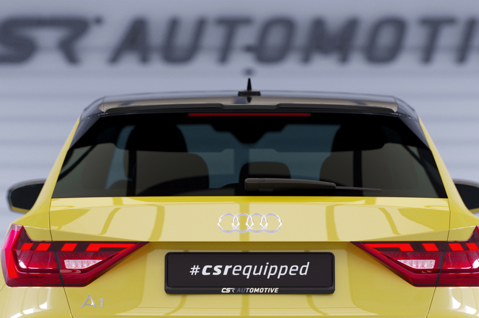 Spoiler passend voor Audi A1 (Type GB) CSR Glans Zwart
