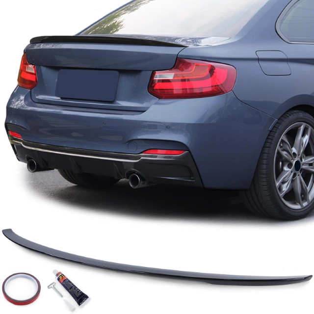 Achterklep Spoiler passend voor BMW 2 Serie F22 / F23 Glans Zwart