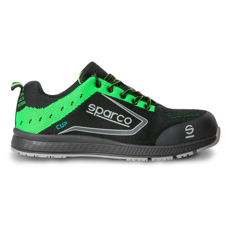 Sparco Lichtgewicht Werkschoenen Cup S1P Adelaide Zwart/Groen Maat 37