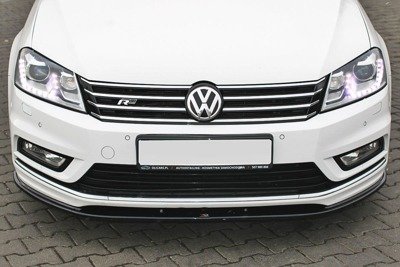 Voorspoiler passend voor VW Passat B7 R-Line Glans Zwart