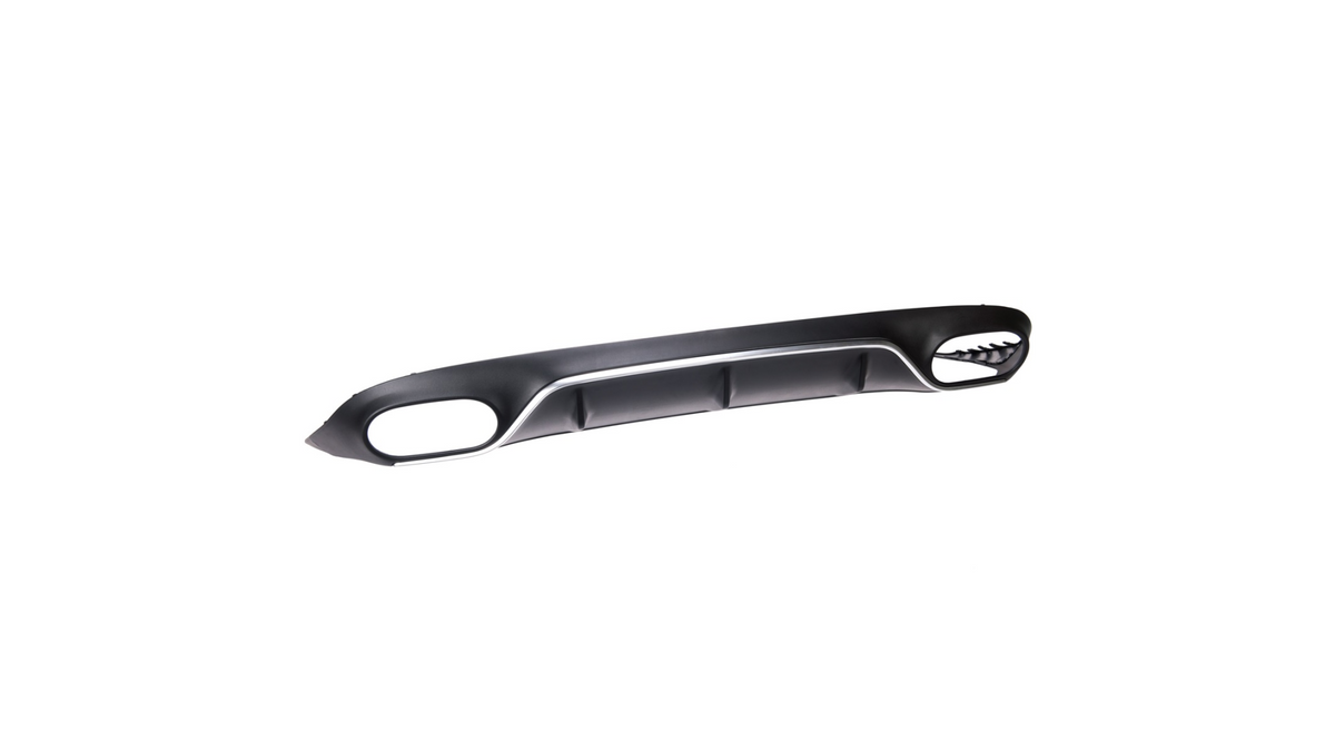 Diffuser passend voor Mercedes E-Class C238 Coupe (2016-..) Black/Chroom Met Sierstukken