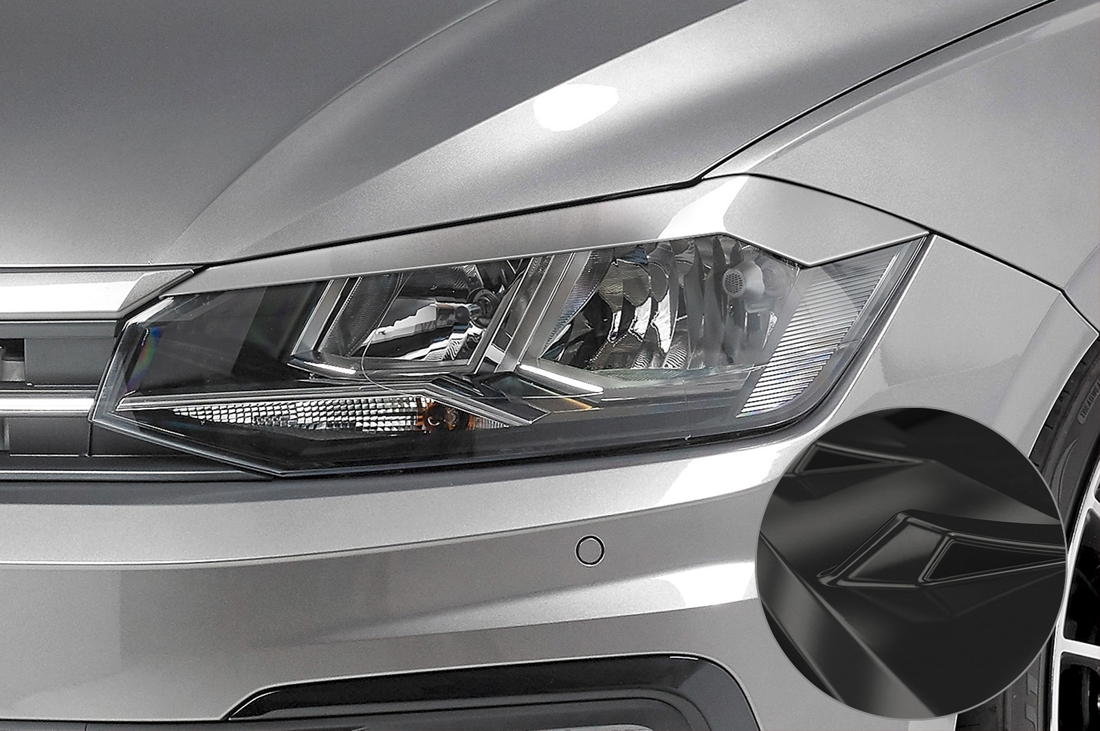 Koplampspoiler VW Polo VI (Typ AW) CSR Glans Zwart