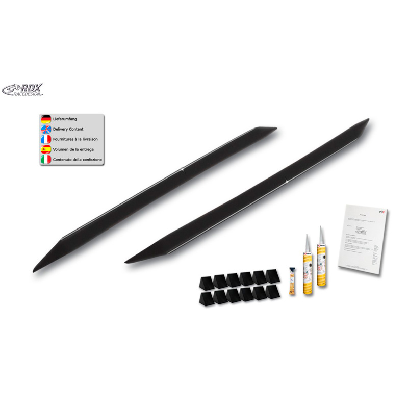 Sideskirts 'Slim'  Mercedes SLK R171 (ABS zwart glanzend)
