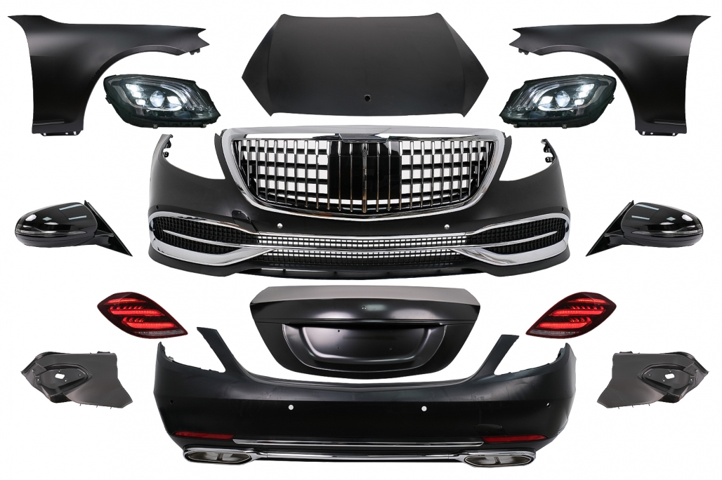 Bodykit passend voor Mercedes S Klasse W221 Conversie S Klasse Maybach W222 Design