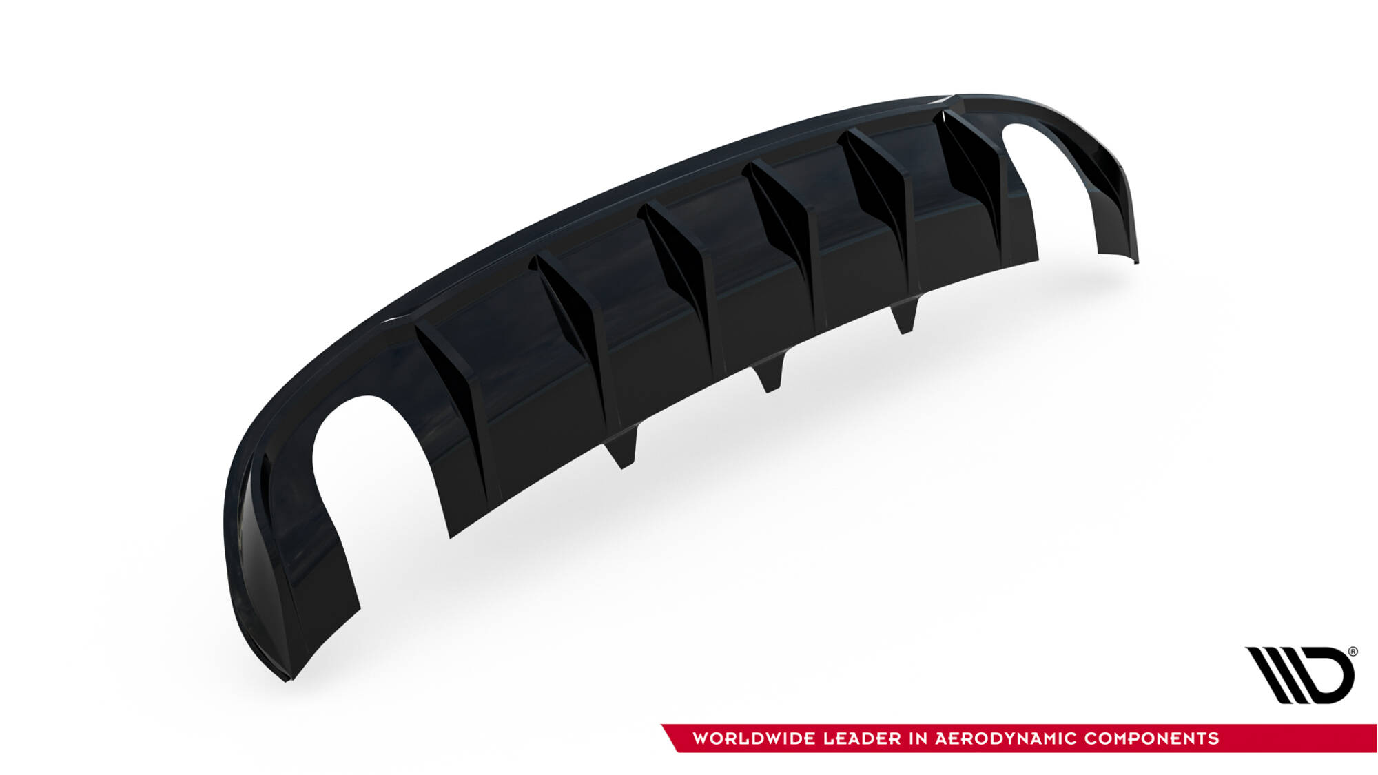 Achter Diffuser passend voor Audi A4 S-Line Sedan / Avant B8 Maxton Glanzend zwart
