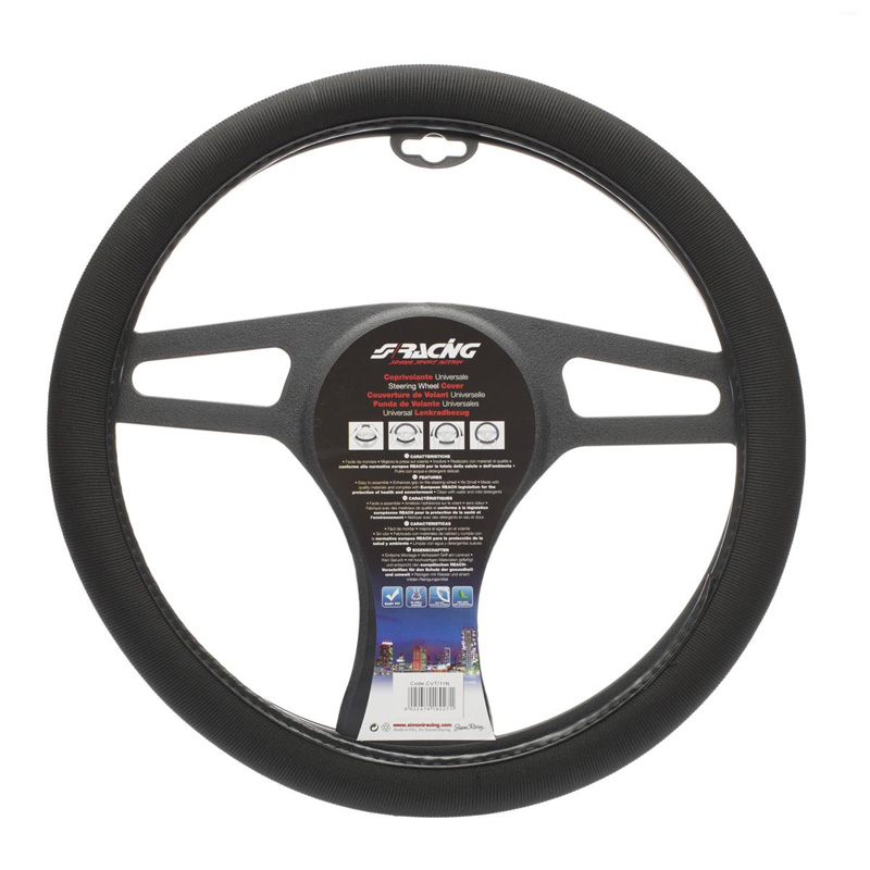 Simoni Racing Stuurwielhoes Cheap - Zwart Katoen - 37-39cm