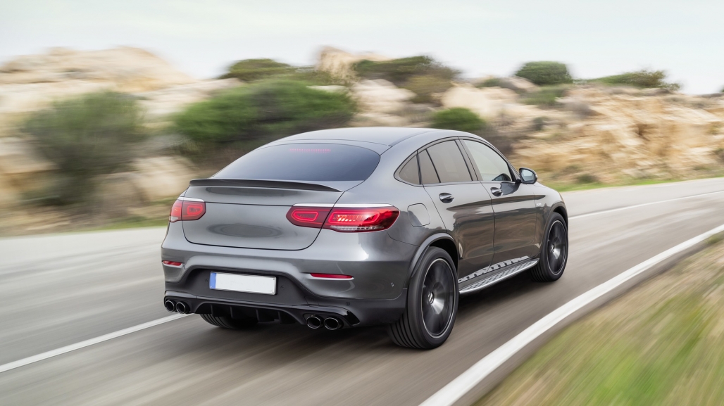 Diffuser passend voor Mercedes GLC C253 (2020-..) Coupe Facelift GLC43 incl. Uitlaat Stukken Zwart