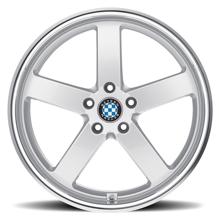 Velgen Beyern Rapp 22x10,5 5x120 ET20 Zilver + Machined Rand