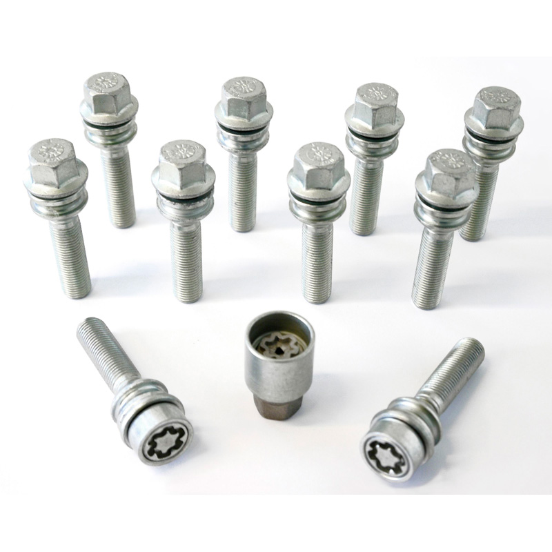 H&R Wielboutenset bolkonisch met bewegende ring R14 M14x1.50 - Lengte 43mm - 10 stuks - incl. wielsloten