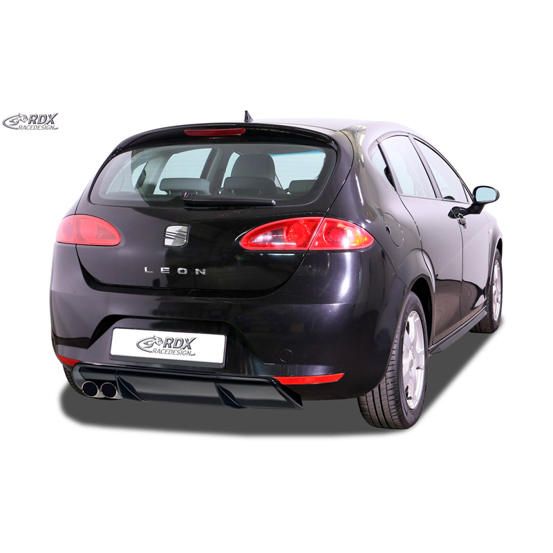 Achterskirt 'Diffusor'  Seat Leon 1P 2005-2008 excl. FR/Cupra (ABS zwart glanzend)
