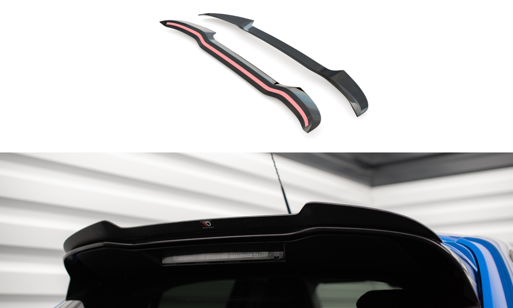 Spoiler V.1 Peugeot 208 MK2 Maxton Glans Zwart