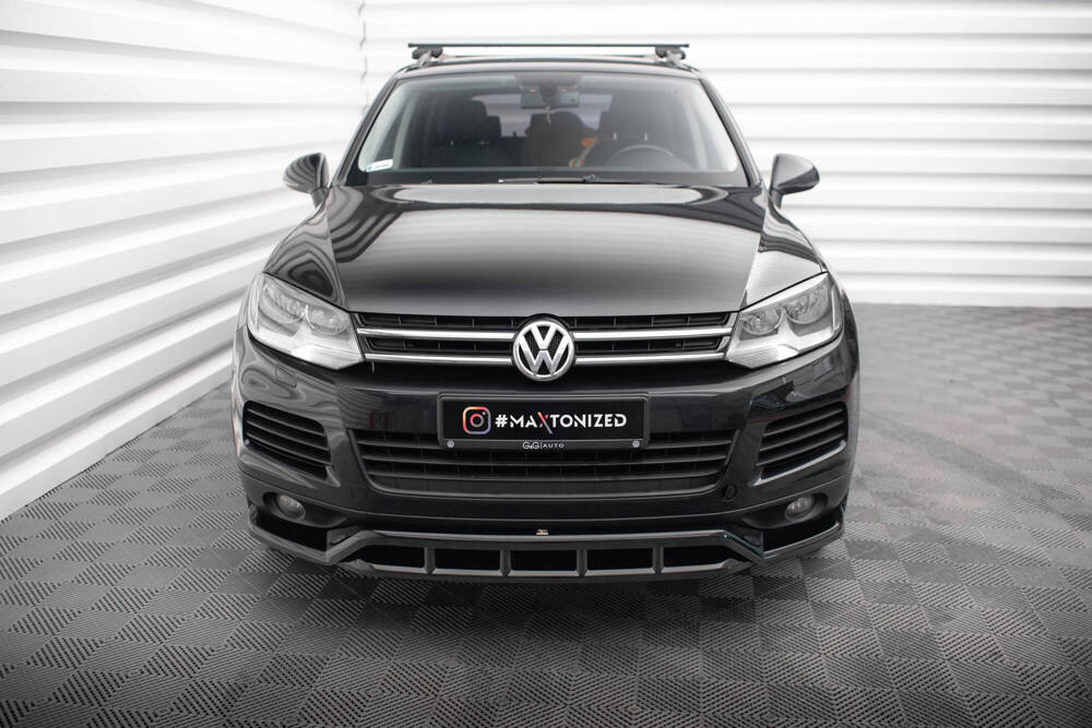 Voorspoiler passend voor Volkswagen Touareg Maxton Glans Zwart
