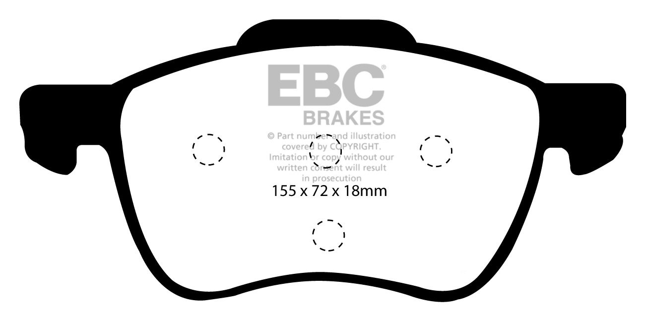 EBC Brakes VOLVO S60 2.4 TD 2001-2010 Remblokken voorzijde green