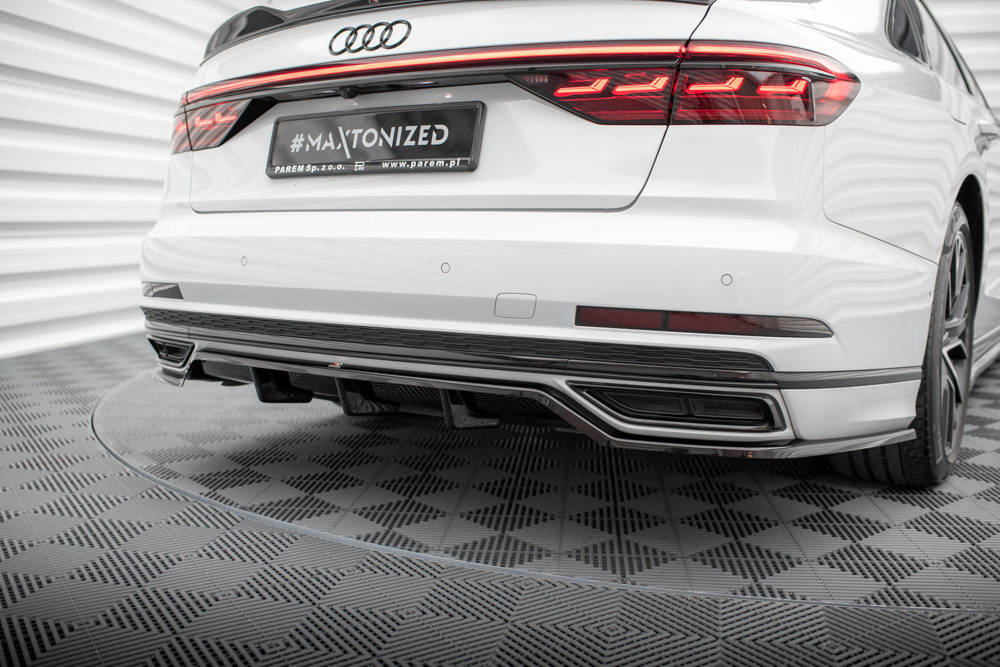 Diffuser passend voor Audi A8 S-Line D5 Maxton Glans Zwart