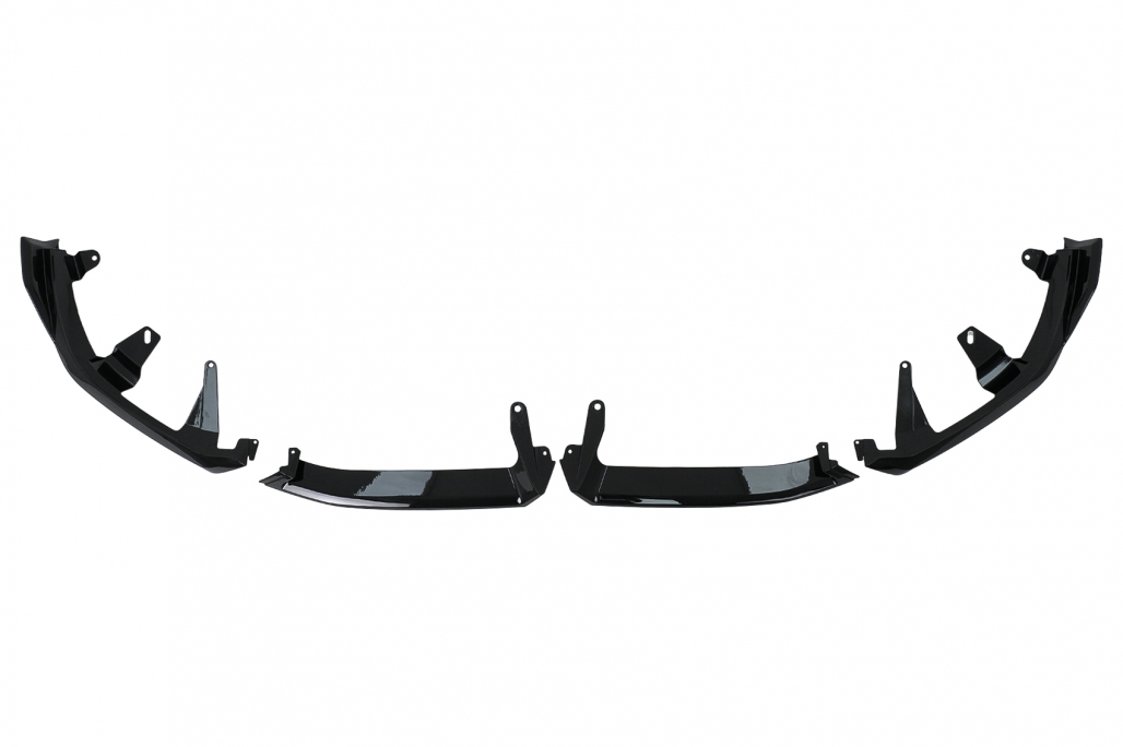 Voorspoiler passend voor BMW 5 G60 M-pack Black Knight Design Glans Zwart