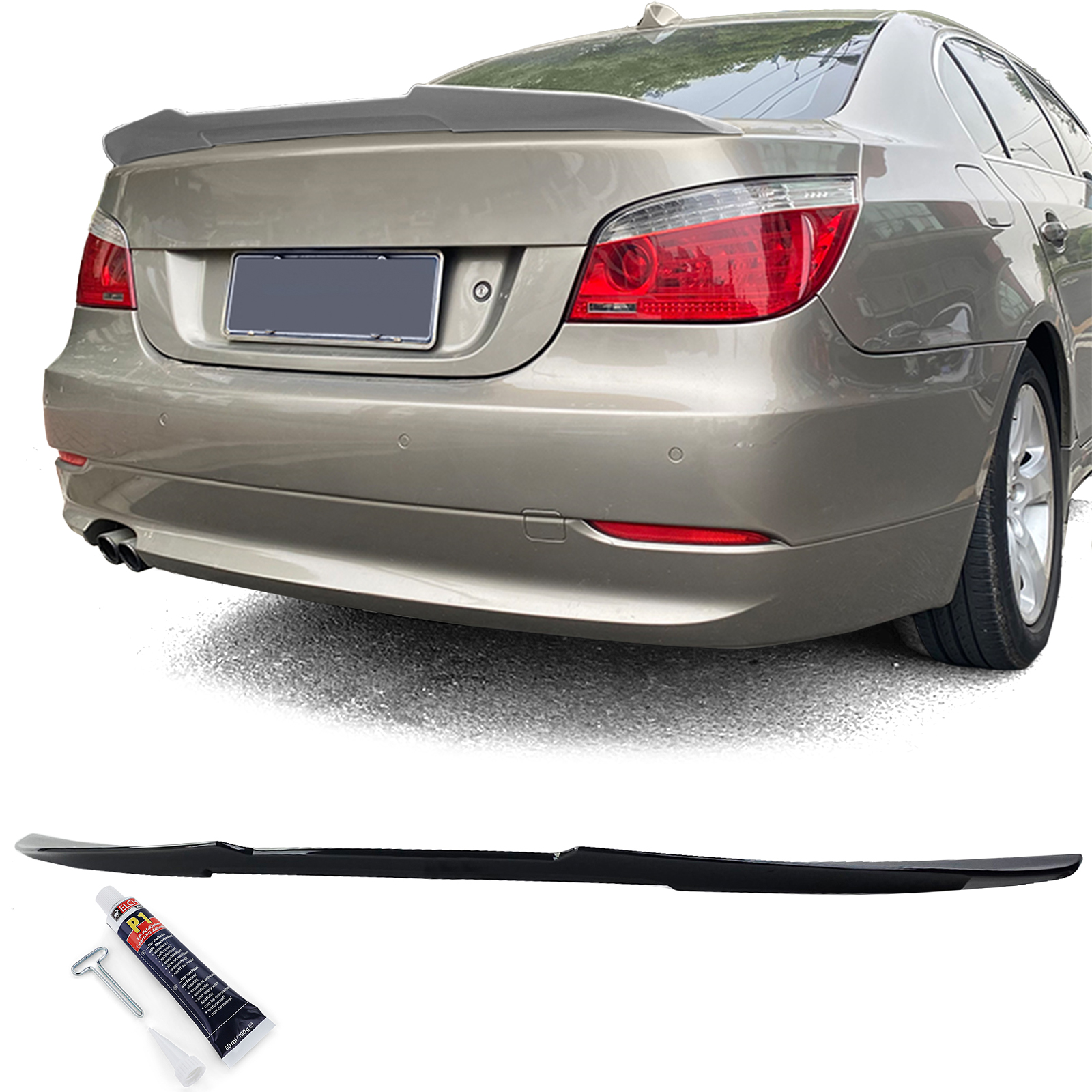 Spoiler passend voor BMW 5 Serie E60 Glans Zwart