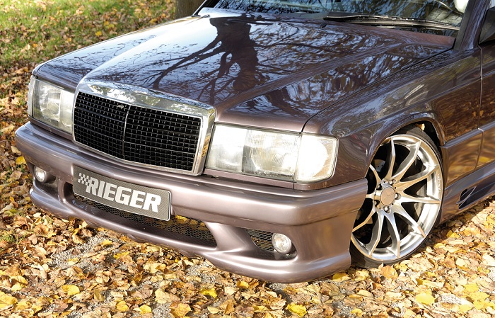 Voorbumper passend voor Mercedes W201 met mistlamphouders Rieger