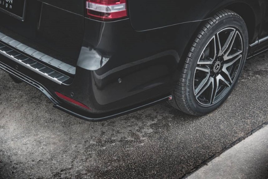 Achter zijskirts Mercedes V-Klasse W447 AMG-Line Maxton Design glans zwart v.2