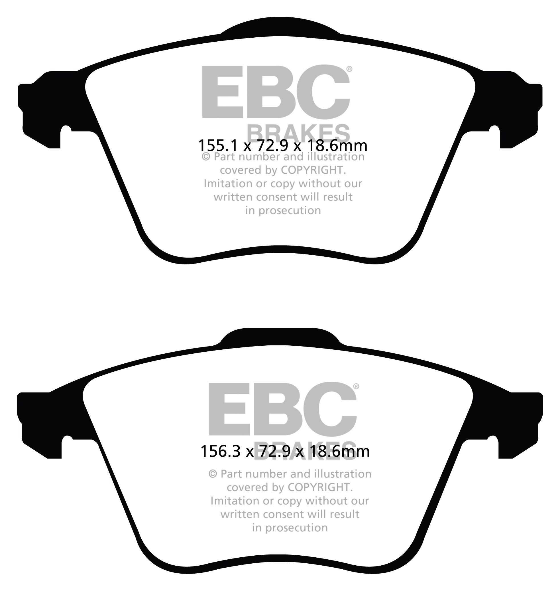 EBC Brakes VOLVO V50 2.0 TD 2005-.. Remblokken voorzijde