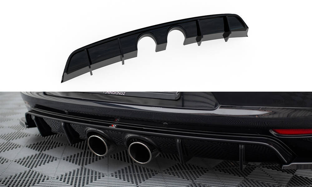 Diffuser passend voor Volkswagen Scirocco Maxton Glans Zwart R32 Look