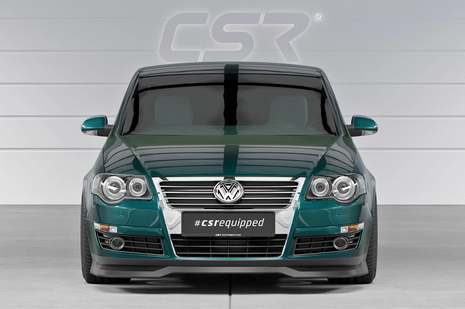 Voorspoiler passend voor VW Passat B6 (3C) glans zwart