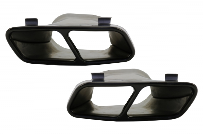 Diffuser passend voor Mercedes CLA W117 X117 Shooting Brake (2013-2018) Facelift CLA45 Look Zwart