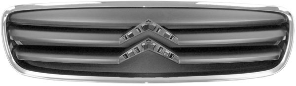 Radiator Grill C2 08-10 ZWART met Chroom RAND