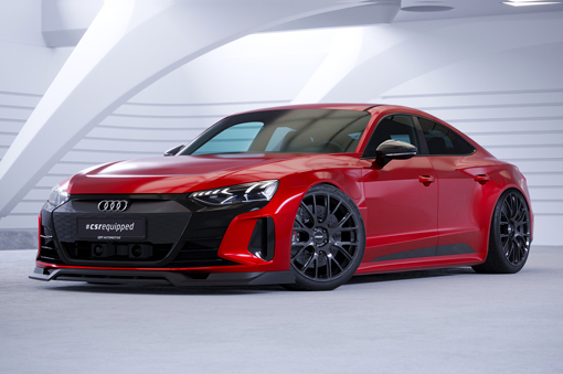 Voorspoiler passend voor Audi e-tron GT CSR Glans Zwart