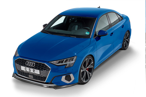 Voorspoiler passend voor Audi A3 (8Y) CSR glans Zwart