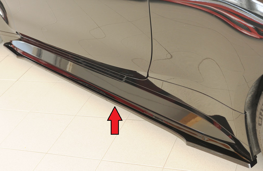 Zijskirts passend voor BMW 3-series G80 M3 03.21-  glans zwart