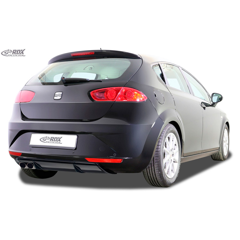 Achterskirt 'Diffusor'  Seat Leon 1P Facelift 2009-2012 excl. FR/Cupra (ABS zwart glanzend)