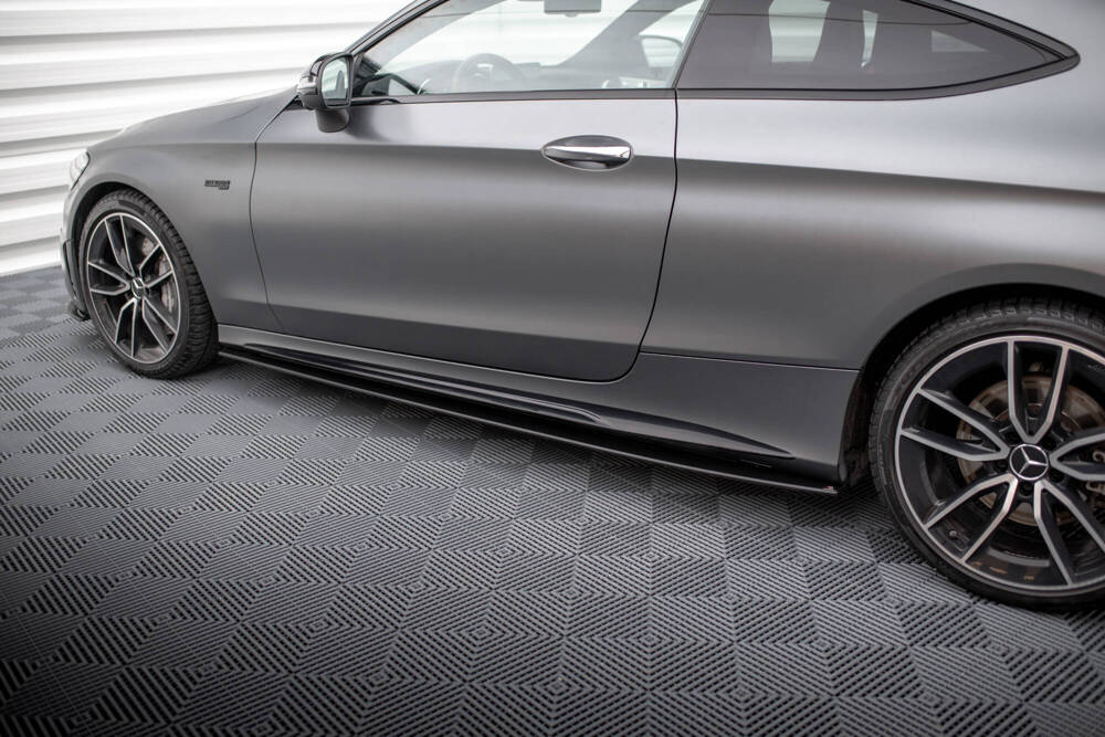 Zijskirts passend voor Mercedes C43 W205 Coupe FL Maxton
