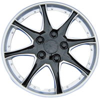 4-Delige Wieldoppenset Alaska 15-inch zilver/zwart