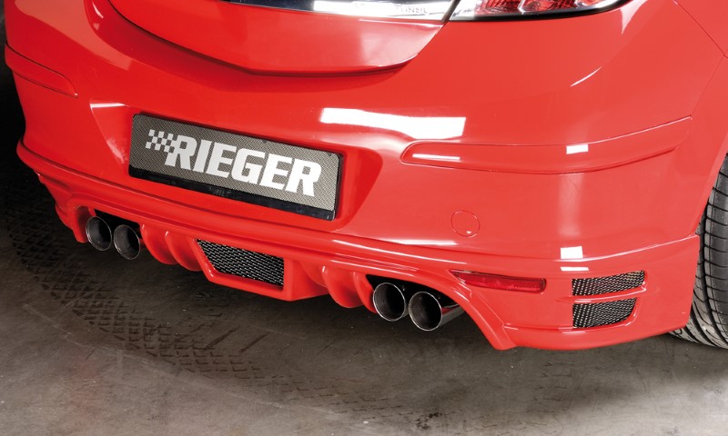 Achterbumper Diffuser Opel Astra H GTC Rieger(inclusief gaas)