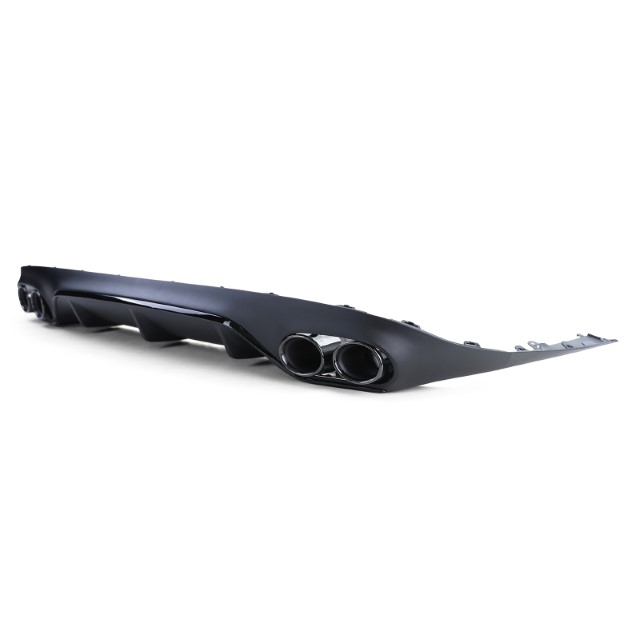 Diffuser passend voor Mercedes E-Class C238 Coupe (2016-..) Piano Black Met Sierstukken